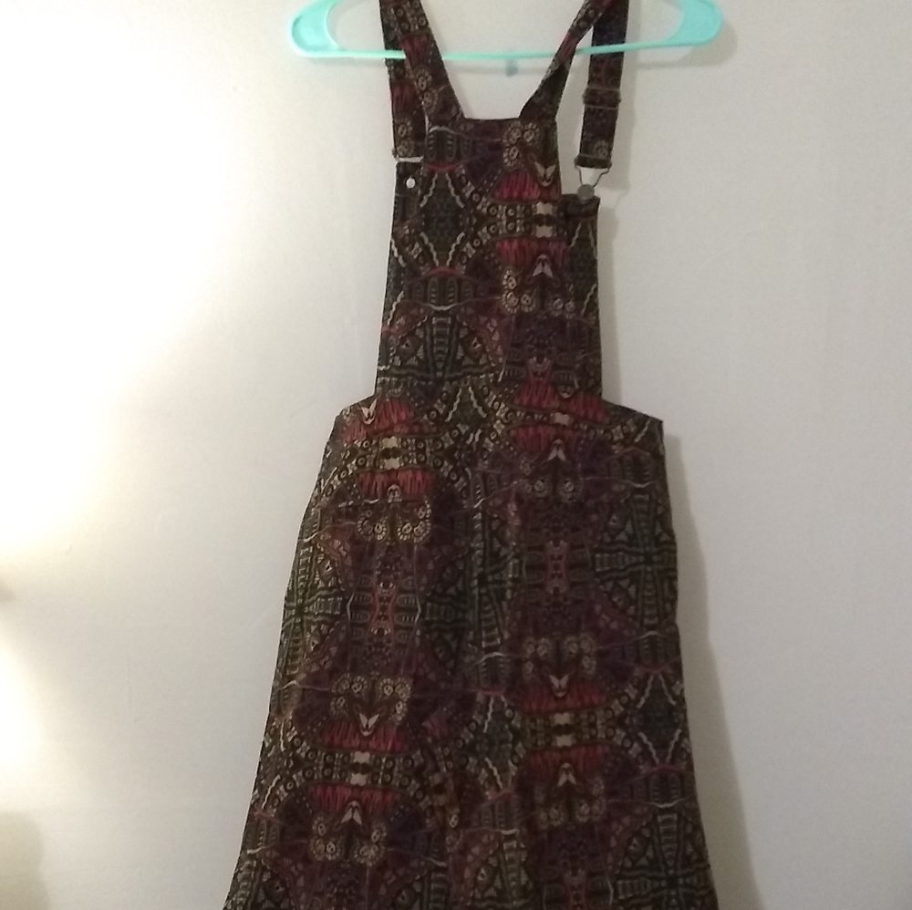 Los Banditos Black Print Overalls w/ Pockets - Picture 6 of 6